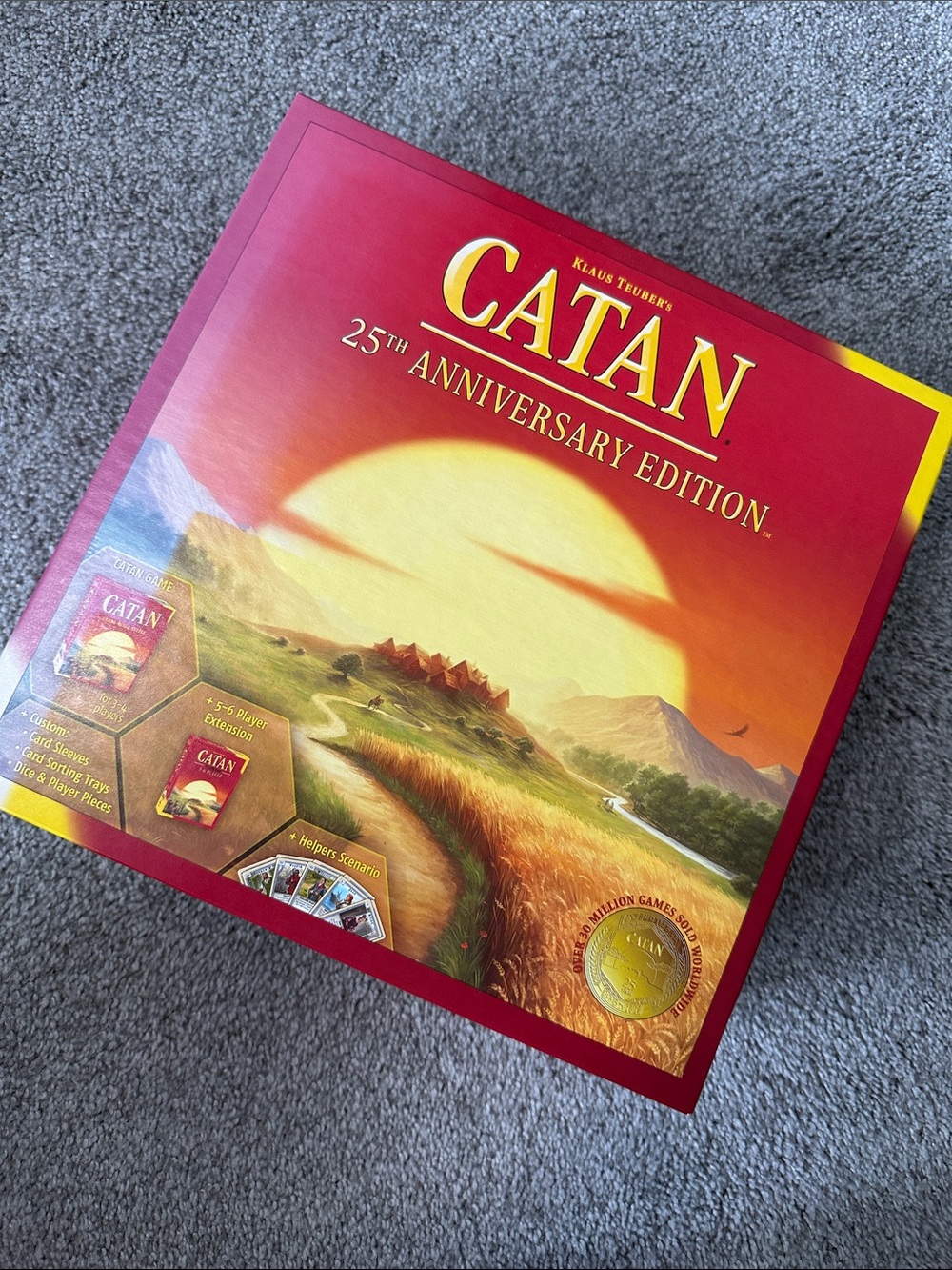 Catan 25th Anniversary Edition Board Game - Red/Gold Box
